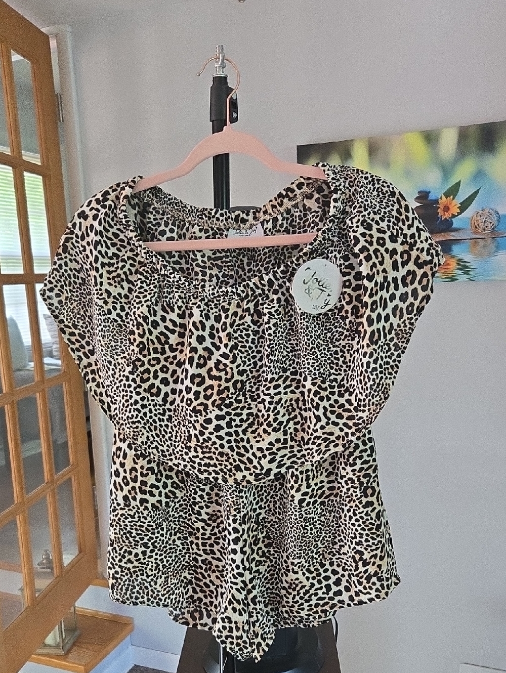 Leopard Print Romper - Neutral Tones 🤎 Size L